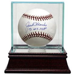 Jack Morris Signed Official Major League Baseball 91 W.S. MVP W/ Glass Case (Minnesota Twins)