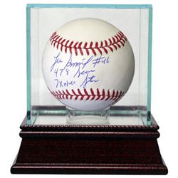 Lee Smith Signed Major League Baseball Triple 478 Saves, 7 X All Star & #46 W/ Glass Case (Cubs/Card