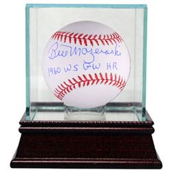 Bill Mazeroski Signed Official Major League Baseball 1960 WS GW HR W/ Glass Case (Pittsburgh Pirates