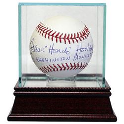 Frank Howard Signed Official Major League Baseball Dual Hondo & The Washington Monument W/ Glass Cas