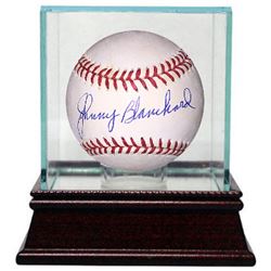 Johnny Blanchard Signed Official American League Baseball W/ Glass Case (New York Yankees) (Deceased