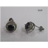 Image 1 : Round CZ Earring Black