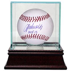 John Smoltz Signed Official Major League Baseball HOF 15 W/ Glass Case- JSA Hologram (Atlanta Braves