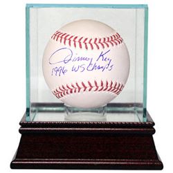 Jimmy Key Signed Official Major League Baseball 1996 WS Champs W/ Glass Case (New York Yankees)