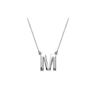Image 1 : Sterling Silver Baby Charm M Block Initial Pendant
