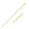 Image 1 : 2.25mm 10K Yellow Gold Solid Diamond Cut Rope Chain