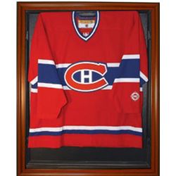 Hockey Jersey Deluxe Full Size Display Case Wood