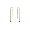 Image 1 : Citrine Thread Earrings : 14K Yellow Gold - 2.00 CT TGW