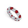 Image 1 : Diamond and Ruby Eternity Band : Platinum – 5.00 CT TGW
