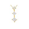 Image 1 : Princess Diamond Pendant : 14K Yellow Gold - 1.00 CT Diamonds