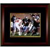 Image 1 : Bo Jackson Signed Oakland Raiders 8X10 Photo Custom Framed (Horizontal Black Jersey Running)- Steine