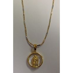 Gold Electroplated 18 Necklace with Crystal Pendant in a Gift Box