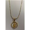 Image 1 : Gold Electroplated 18 Necklace with Crystal Pendant in a Gift Box