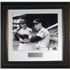 Image 1 : Mickey Mantle Unsigned 16X20 Leather Framed W/Dimaggio