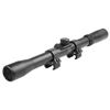 Image 1 : Tech Force 4x20 Rifle Scope Duplex Reticle .75 Tube 11mm Rings