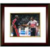 Image 1 : Magic Johnson Signed Team USA Olympic Dream Team 16X20 Photo Custom Framed (Fist Bump With Michael J