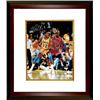 Image 1 : Magic Johnson Signed Los Angeles Lakers 16X20 Photo Custom Framed (Yellow Jersey Post Up Vertical Vs