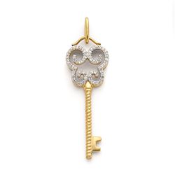 14K Dia Key Pendant