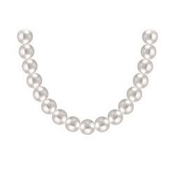 Akoya Cultured Pearl Necklace : 14K Yellow Gold – 7 MM