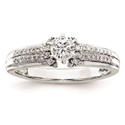 14K White Gold Diamond Semi-Mount Engagement Ring