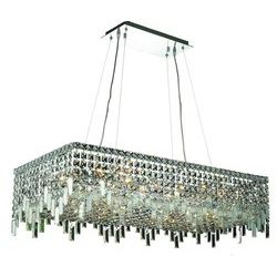 2035 Maxime Collection Hanging Fixture L36in W18in H10.5in Lt:16 Chrome Finish (Elegant Cut Crystals