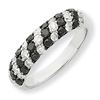 Image 1 : 14K WG Blk. & Wht. Dia Ring