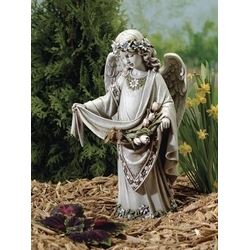 16.5 Angel W/Birds  On Dress Set of 2