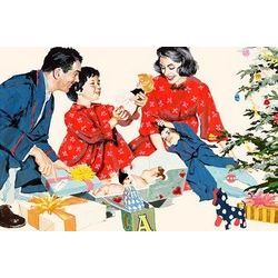 A Family Christmas (Canvas Art)