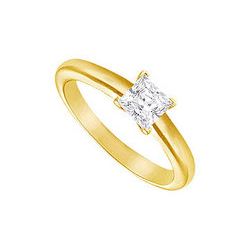 Diamond Solitaire Ring : 18K Yellow Gold – 0.50 CT Diamond