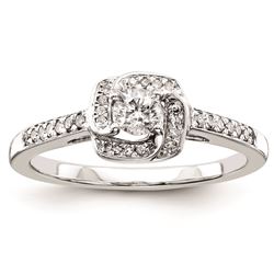 14K White Gold Diamond Semi-Mount Engagement Ring