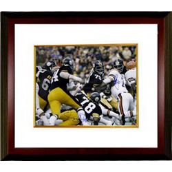 LC Greenwood Signed Pittsburgh Steelers Steel Curtain 16X20 Photo Custom Framed Color Action 4 Signa