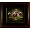 Image 1 : Steve Cauthen Signed Triple Crown Glory Horse Racing 16X20 Photo Custom Framed- 3 Sigs