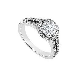 Diamond Engagement Ring 14K White Gold 1.00 CT TDW
