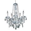 Image 1 : 7955 Verona Collection Hanging Fixture D21in H26in Lt:5 Chrome Finish (Swarovski Strass/Elements Gol