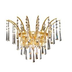 8032 Victoria Collection Wall Sconce W16in H13in E8in Lt:3 Gold Finish (Swarovski Strass/Elements Cr