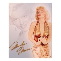Tin Sign Monroe Gold Dress