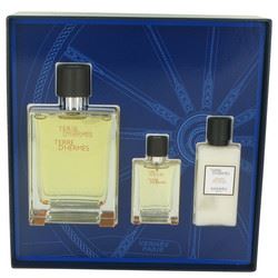 Terre D'Hermes by Hermes Gift Set -- 3.3 oz Eau De Toilette Spray + .42 oz Mini EDT Spray + 1.35 oz 