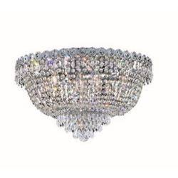 1900 Century Collection Flush Mount D20in H12in Lt:9 Chrome Finish (Swarovski Strass/Elements Crysta