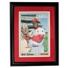 Image 1 : Autographed Bob Gibson 1970 Topps Baseball Card Blowup 10x14 Reprint Framed