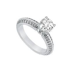 Diamond Engagement Ring : Platinum - 1.00 CT Diamonds