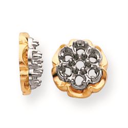 14Ktt Cluster 7-Stone Top Two-Tone 0.03Ct. Setting