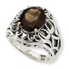 Sterling Silver W/14K Smoky Quartz Ring