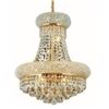 Image 1 : 1800 Primo Collection Hanging Fixture D16in H20in Lt:8 Gold Finish (Elegant Cut Crystal)