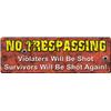 Image 1 : No Trespassing Sign - Violaters