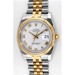 Rolex  Datejust 36 Steel  Yellow Gold  Men Watch