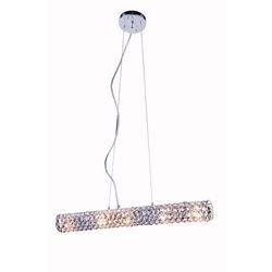 2911 Holland Collection Hanging Fixture D: 24 H: 3 Lt: 5 Chrome Finish (Royal Cut Crystals)
