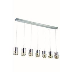 2055 Broadway Collection Hanging Fixture L54.5in D5in H90in Lt:7 Chrome Finish (Royal Cut Crystals)