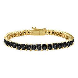 Black Diamond Princess-Cut Tennis Bracelet : 14K Yellow Gold – 7.00 CT Diamonds