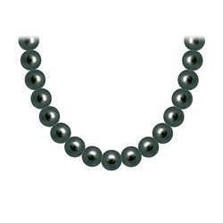 Tahitian Pearl Necklace : 18K White Gold – 8.00 - 10.00  MM