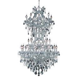 2800 Maria Theresa Collection Large Hanging Fixture D36in H56in Lt:32+2 Chrome Finish (Royal Cut Cry